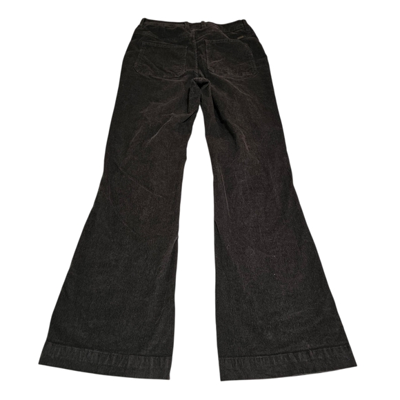 Prana Organic Cotton Courduroy Flare Pants Brown Stretch Womens Size 10 - Picture 1 of 15